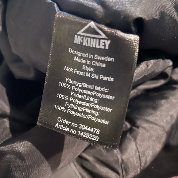 McKinley men’s Large MCK FROST ski pants with suspenders. 100% polyester - Picture 14 of 16